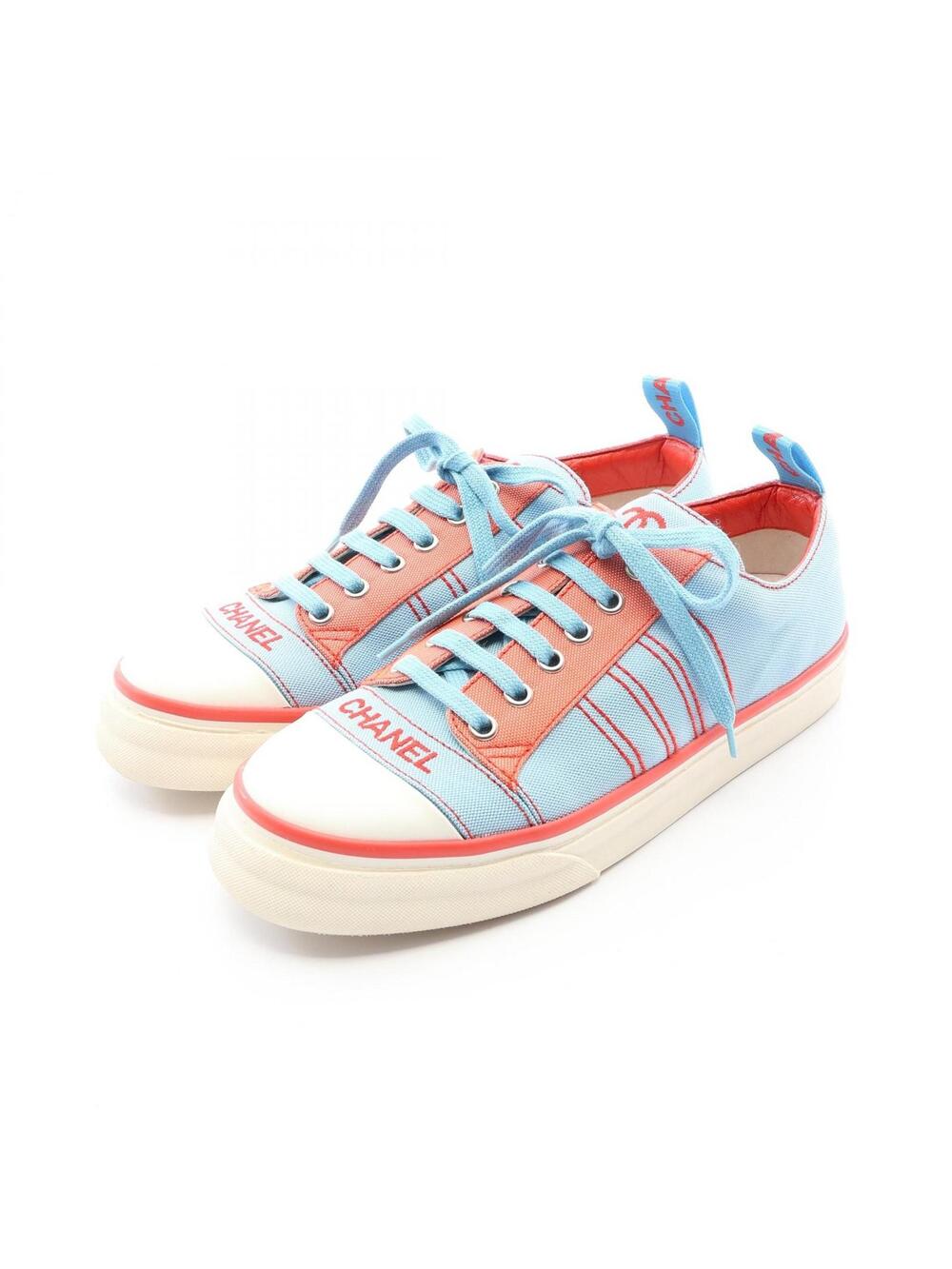 Chanel Sneakers Shoes #38 Canvas Blue #373009C60B